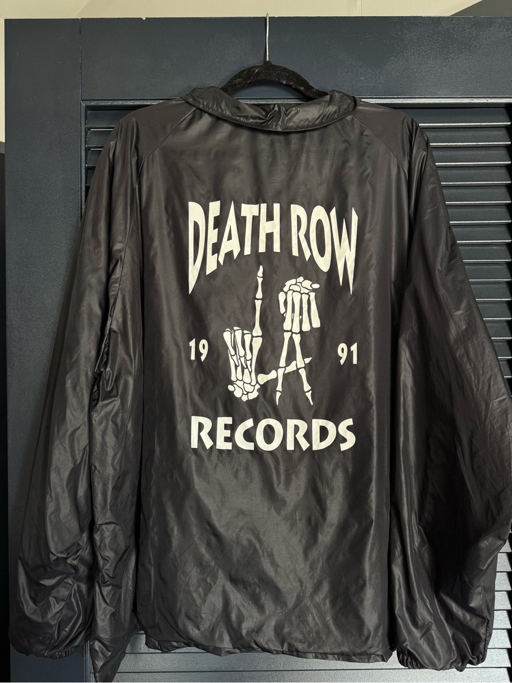 Death Row Records 2XL Black Hip Hop Coach Jacket